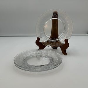 Vesta Clear Luncheon Plate by Glastonbury Lotus- set of 3